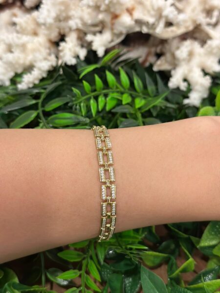 14K Altın Kaplama Tennis Bileklik